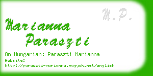 marianna paraszti business card